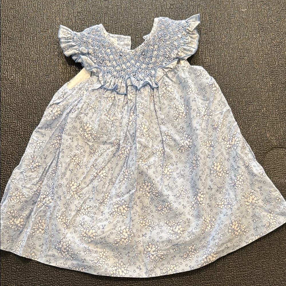 Blue Floral Kids Dress size 6-12 months